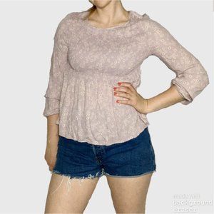 Urban Romantics Floral Blouse Size Medium Lavender